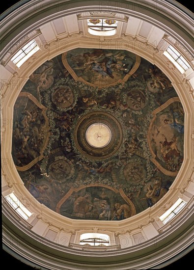 Church of Salesas Reales' baroque cupola in Madrid