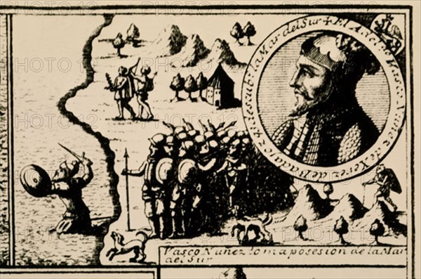HERRERA Y TORDESILLAS ANTONIO 1549/1625
HISTORIA GENERAL-DECADA 2-VASCO NUÑEZ DESCUBRE MAR DEL SUR
MADRID, BIBLIOTECA NACIONAL H AMERICA
MADRID
