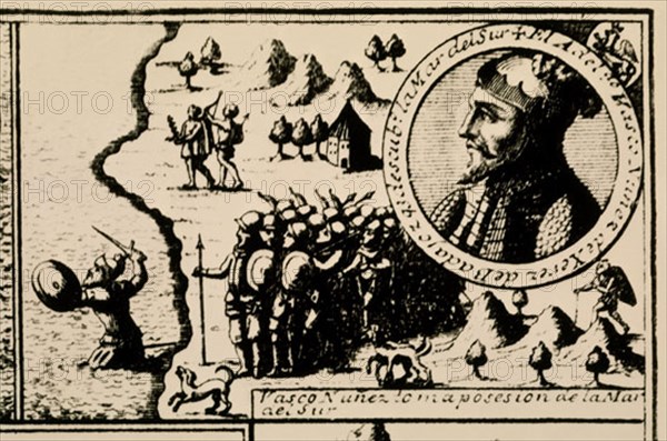 HERRERA Y TORDESILLAS ANTONIO 1549/1625
HISTORIA GENERAL-DECADA 2-VASCO NUÑEZ DESCUBRE MAR DEL SUR
MADRID, BIBLIOTECA NACIONAL H AMERICA
MADRID

This image is not downloadable. Contact us for the high res.