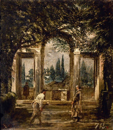 Vélasquez, Vue des jardins de la Villa Médicis à Rome