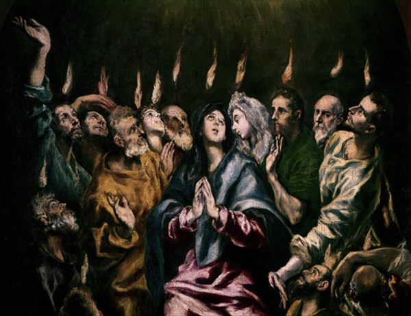 Le Greco, La Pentecôte (détail)