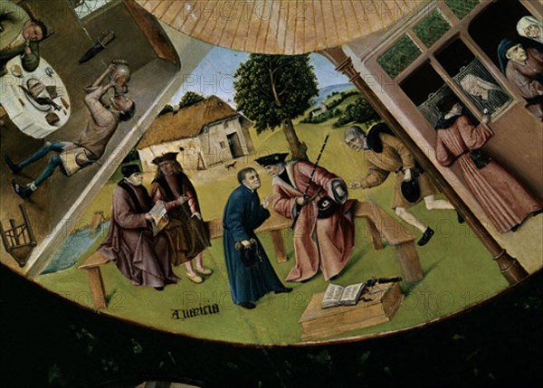 Bosch, Plateau de table des Sept Pêchés Capitaux (détail)