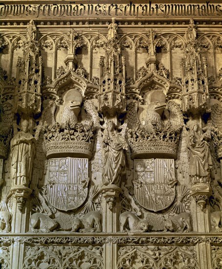 GUAS JUAN ?/1496
STA ELENA ENTRE LOS ESCUDOS DE LOS REYES CATOLICOS-S XV-ESCULTURA RENACENTISTA-ESTILO REYES CATOLICO
TOLEDO, IGLESIA DE SAN JUAN DE REYES
TOLEDO