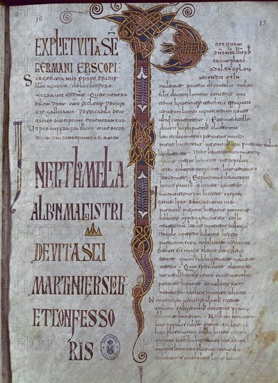 PAG DE"BIBLIA HISPALENSE"-VITAE SANTORUM MS 494 FOLIO 13 RECTO
MADRID, BIBLIOTECA NACIONAL
MADRID