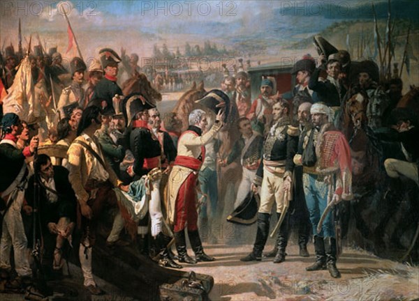 Casado del Alisal, Detail: Surrender of Bailen