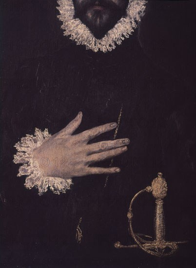 El Greco, The knight with his hand on his breast (detail)