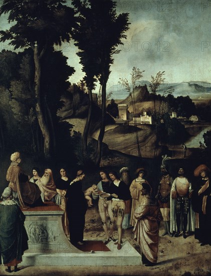 GIORGIONE 1478/1510
MOISES PRUEBA ORO Y FUEGO
FLORENCIA, GALERIA DE LOS UFFIZI
ITALIA