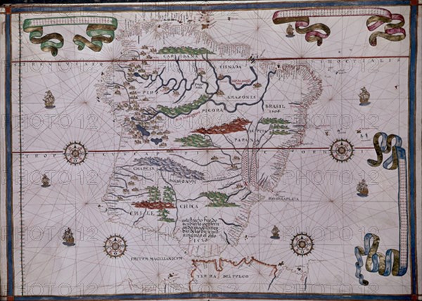 MARTINEZ JUAN
ATLAS PORTULANO AMERICA DEL SUR - 1587 - VIT 20
MADRID, BIBLIOTECA NACIONAL RAROS
MADRID