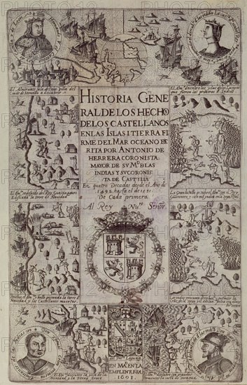 HERRERA Y TORDESILLAS ANTONIO 1549/1625
H G DE CASTELLANOS DECADA PRIMERA
MADRID, BIBLIOTECA NACIONAL RAROS
MADRID