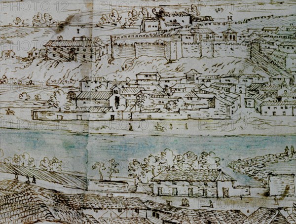 WYNGAERDE ANTON VAN DEN ?/1571
SALAMANCA-1570-DIBUJO SEPIA-DET DE CASAS Y RIO TORMES
VIENA, BIBLIOTECA NACIONAL
AUSTRIA