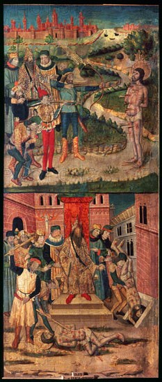 Benabarre, Martyre de saint Sébastien et saint Polycarpe