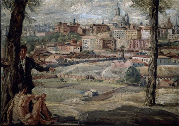 DELGADO RAMOS ALVARO
MADRID VISTO DESDE EL MANZANARES-1942/43-O/CARTON-75Z105 CM-
MADRID, MUSEO MUNICIPAL
MADRID