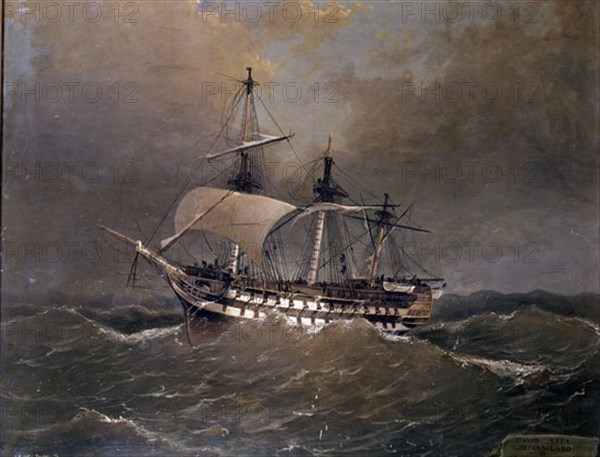 CORTELLINI ANGEL MARIA 1819/82
NAVIO ASIA DESARBOLADO 1824
MADRID, MUSEO NAVAL
MADRID