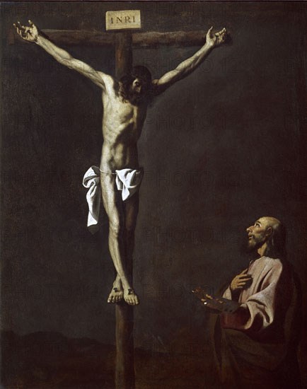 Zurbaran, Saint Lucas peignant le Christ sur la Croix - Autoportrait