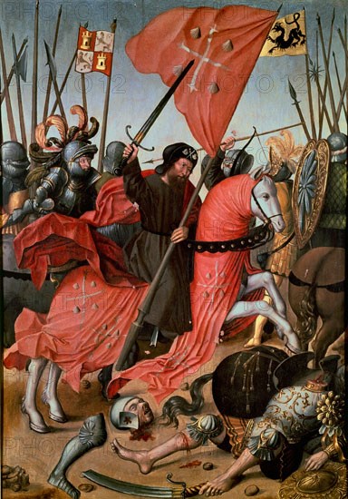 Anonyme, Saint Jacques combattant les Maures