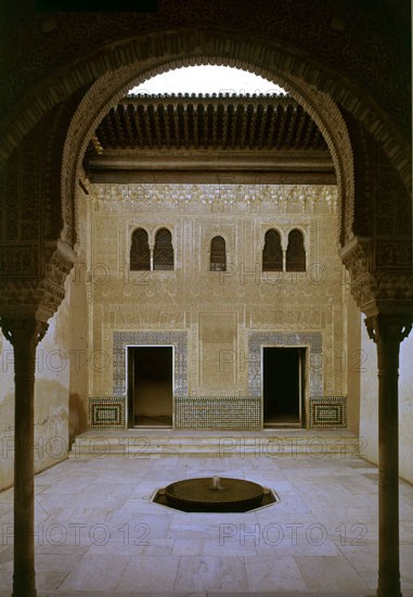 Facade of the Comares Palace and the Harem's Garden