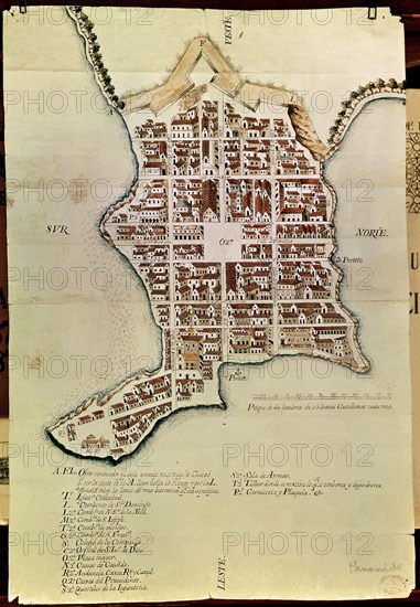 Plan de la ville de Panama (1673)