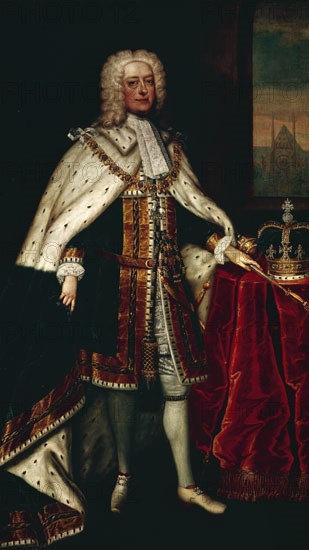 JERVAS C
JORGE II- REY INGLES (1683-1760)
LONDRES, GALERIA DE RETRATOS
INGLATERRA