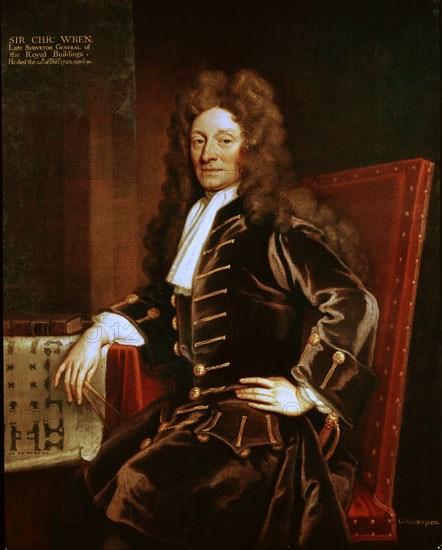 Kneller, Portrait de Sir Christopher Wren