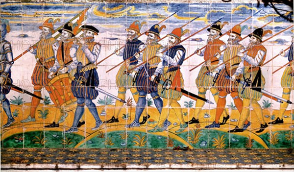 Friso de Azulejos, Soldats