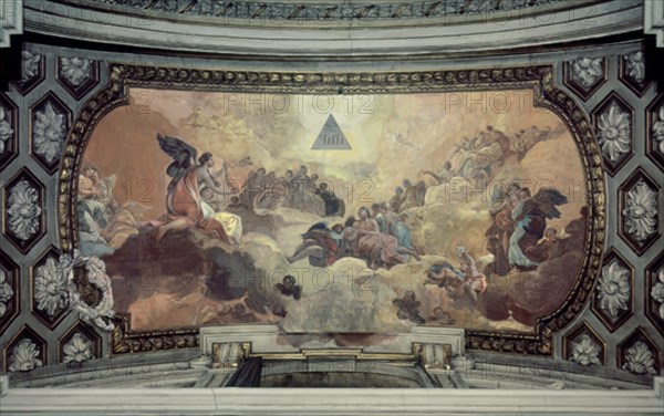 Goya, Coupole du coreto - Adoration du nom de Dieu par les Anges