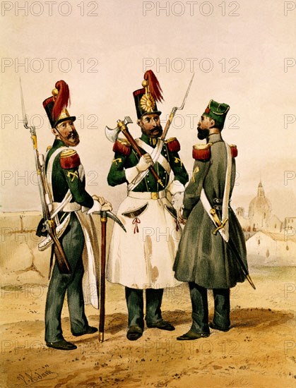 Uniform of sapper in the infantry
