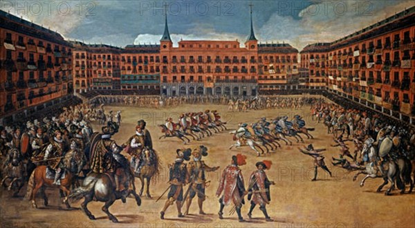 Corte, Fête sur la Plaza Mayor pour les noces du prince de Galles et de Marianne d'Autriche