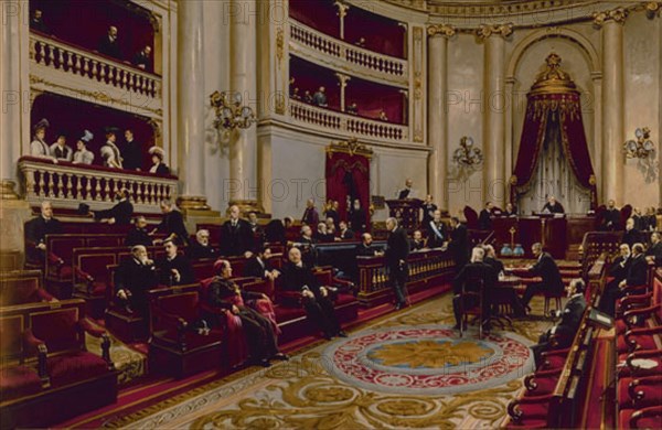 Mañanos y Martinez, Salle des sessions en 1906