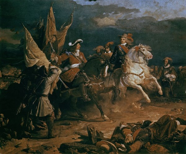 ALAUX JEAN
BATALLA DE VILLAVICIOSA 1710 -GUERRA DE SUCESION ESPAÑOLA- GANADA POR EL DUQUE DE VENDOME
VERSALLES, MUSEO PALACIO
FRANCIA