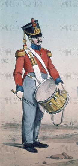 VILLEGAS
UNIFORMES S XIX (1821)-DET TAMBORILERO(CONJUNTO Nº 4488)
MADRID, ARCHIVO HISTORICO MILITAR
MADRID