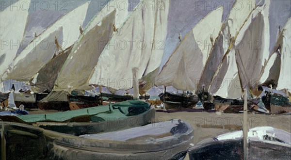 Sorolla, Voiles au soleil couchant