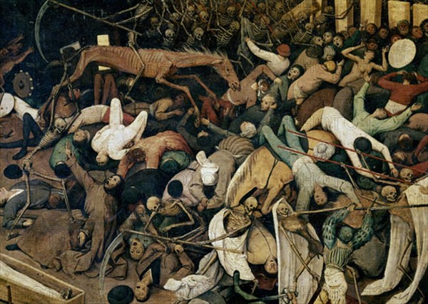 Pieter Bruegel, Le Triomphe de la mort - Détail de l'entrée dans le royaume de la mort