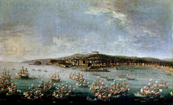 Joli, detail - L'Embarquement de Charles III à Naples