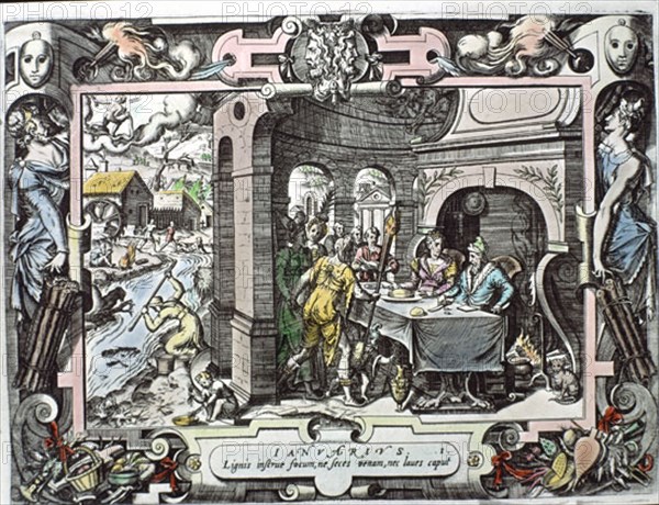 CALENDARIO - EL MES DE ENERO - S XVI
SAN LORENZO DEL ESCORIAL, MONASTERIO-BIBLIOTECA
MADRID
This image is not downloadable. Contact us for the high res.