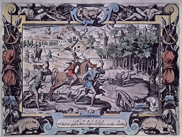 CALENDARIO - EL MES DE ABRIL - S XVI
SAN LORENZO DEL ESCORIAL, MONASTERIO-BIBLIOTECA
MADRID
This image is not downloadable. Contact us for the high res.