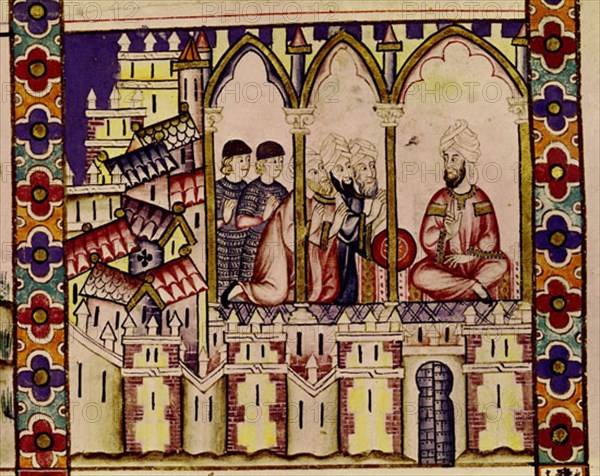 ALFONSO X EL SABIO 1221/84
MTI1-CANTIGA STA MARIA Nº181-F240R-B-AUDIENCIA DEL SULTAN DE FEZ ABU YUSUF-MINIAT S XIII
SAN LORENZO DEL ESCORIAL, MONASTERIO-BIBLIOTECA
MADRID

This image is not downloadable. Contact us for the high res.