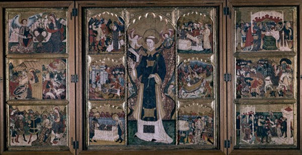 MAESTRO DE SORIGUEROLA
TRIPTICO DE S ESTEBAN PRIMERA MITAD SXV
BARCELONA, MUSEO DE ARTE CATALUÑA
BARCELONA