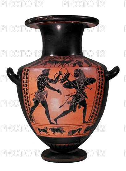 Vase of the "paintor of Madrid": The Labours of Hercules