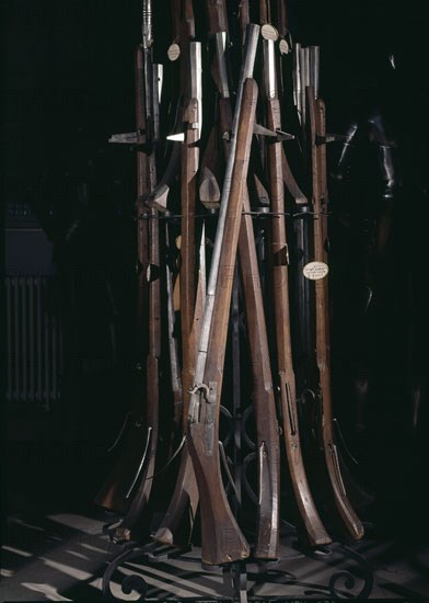 MOSQUETE DE MECHA ESPAÑOLES PARA PARAPETO, DEL S XVI.
MADRID, MUSEO DEL EJERCITO
MADRID