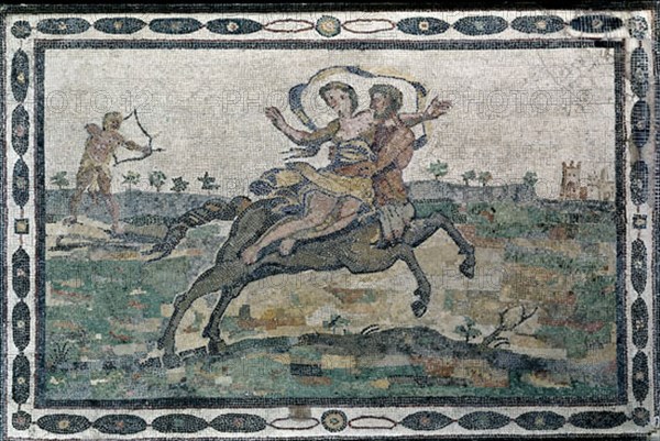 MOSAICO.HAZAÑAS DE HERCULES:RAPTO DE DEYANIRA POR EL CENTAURO NESO
MADRID, MUSEO ARQUEOLOGICO NACIONAL
MADRID