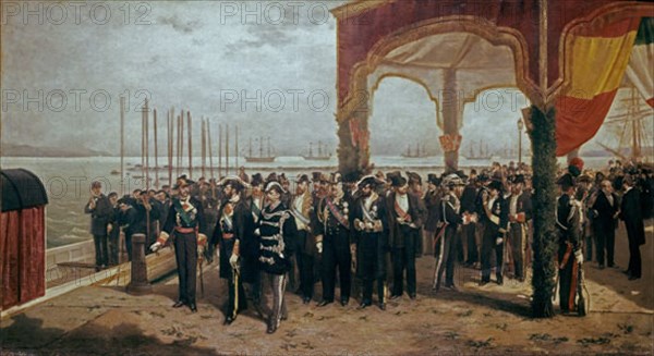 Christmas 1870: Amadeo I boarding la Spezia, bound for Spain