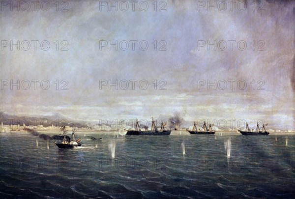 MONLEON RAFAEL 1853/1900
COMBATE NAVAL'EL CALLAO'-(2/5/1866)-AL MANDO DE MENDEZ NUÑEZ
MADRID, MUSEO NAVAL
MADRID