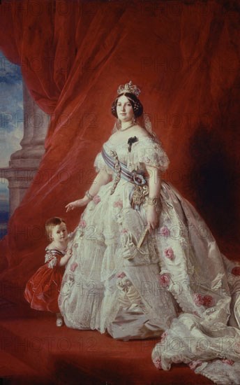 Winterhalter, Portrait of Queen Isabella II of Spain and her daughter Isabella