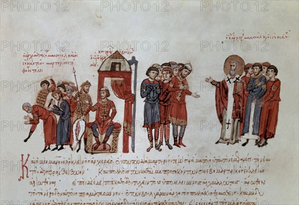 Skylitzes, Koutragon gives order to decapitate the Christians