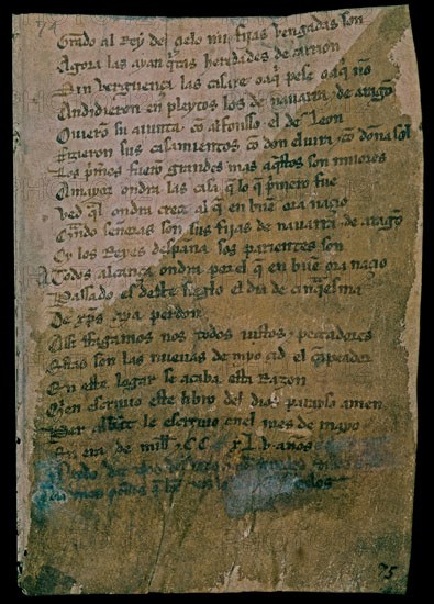 ANONIMO
CANTAR DEL MIO CID-ULTIMA PAGINA - COPIA
MADRID, BIBLIOTECA NACIONAL
MADRID