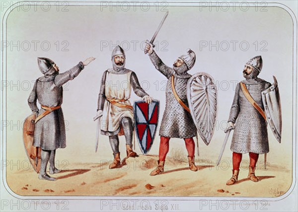 Villegas, Soldats de l'infanterie du Moyen-Age