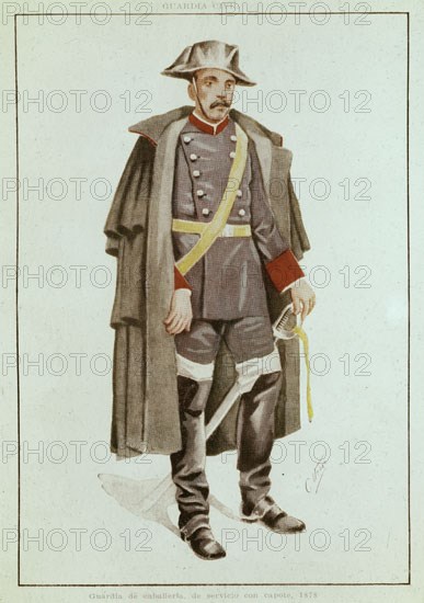 URBEZ
GUARDIA CIVIL DE CABALLERIA CON CAPOTE (1878)
MADRID, ARCHIVO HISTORICO MILITAR
MADRID