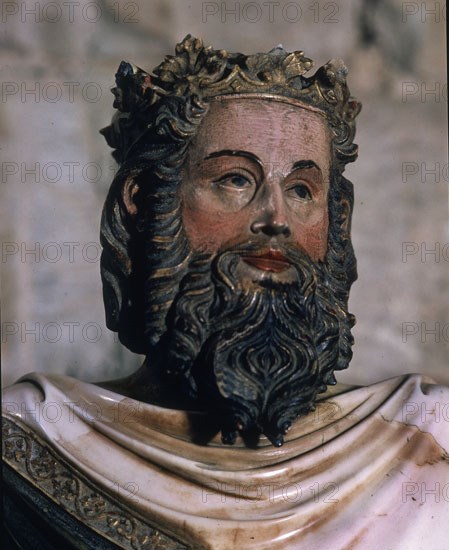CASCALLS JAUME
I-ESTATUA DE SAN CARLOMAGNO PROBABLE PEDRO IV DE ARAGON-1345-CARA-ALABASTRO
GERONA, MUSEO DIOCESANO
GERONA