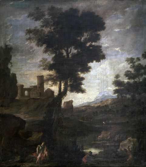 Agüero (de), Landscape with Latona and the Rustics, turned into frogs