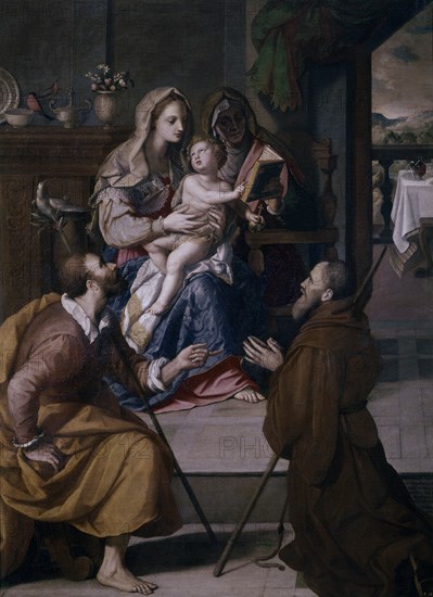 Allori, The Holy Family and Cardinal Ferdinando de' Medici.